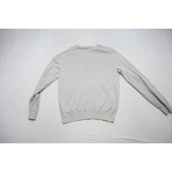 Polo Ralph Lauren Pima V Neck Pullover Sweater Gray Long Sleeve Mens Sz Large - Picture 9 of 9